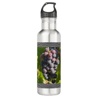 Inspirational Water Bottle With Wine Grapes