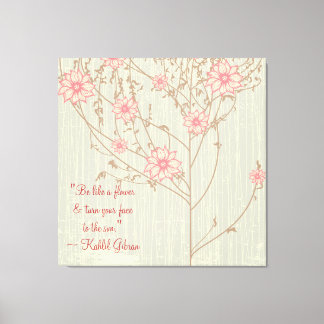 Inspirational Wild Flower Wrapped Canvas Print