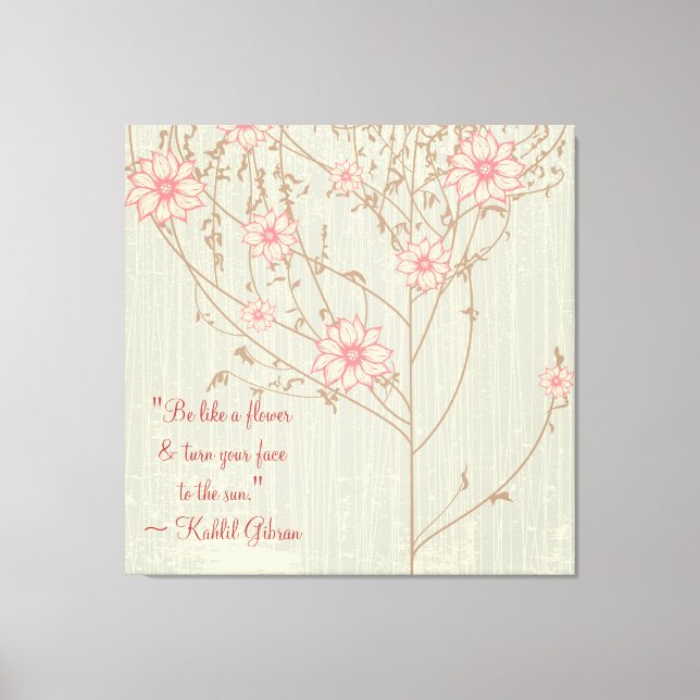 Inspirational Wild Flower Wrapped Canvas Print (Front)