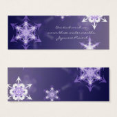 Inspirational winter snowflake bookmark with quote (Front & Back)