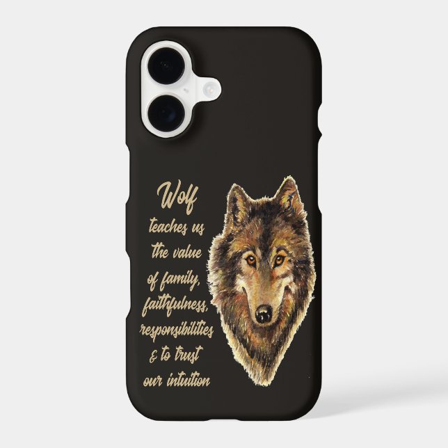 Inspirational Wolf Wolves Spirit Animal Totem  iPhone Case (Back)