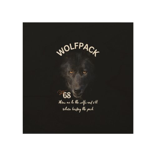 Inspirational wolfpack wood wall art