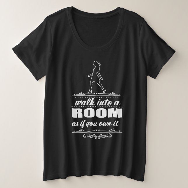 Inspirational Woman Plus Size T-Shirt (Design Front)