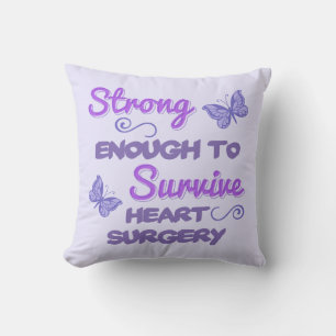 Inspirational Women’s Heart Surgery Throw Pillow