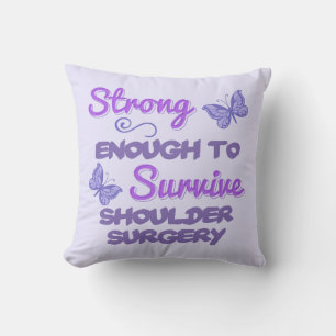 Inspirational Women’s Shoulder Surgery Throw Pillow