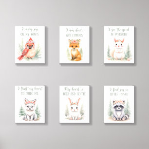 Inspirational Woodland Animal Girl Nursery Acrylic Photo Tile