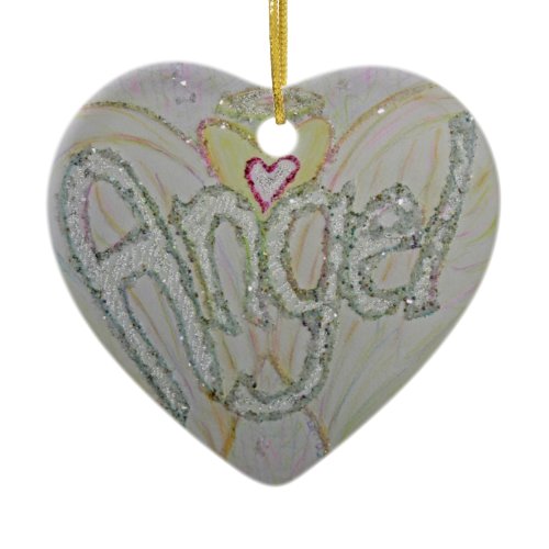 Inspirational Word Angel Art Custom Ornament