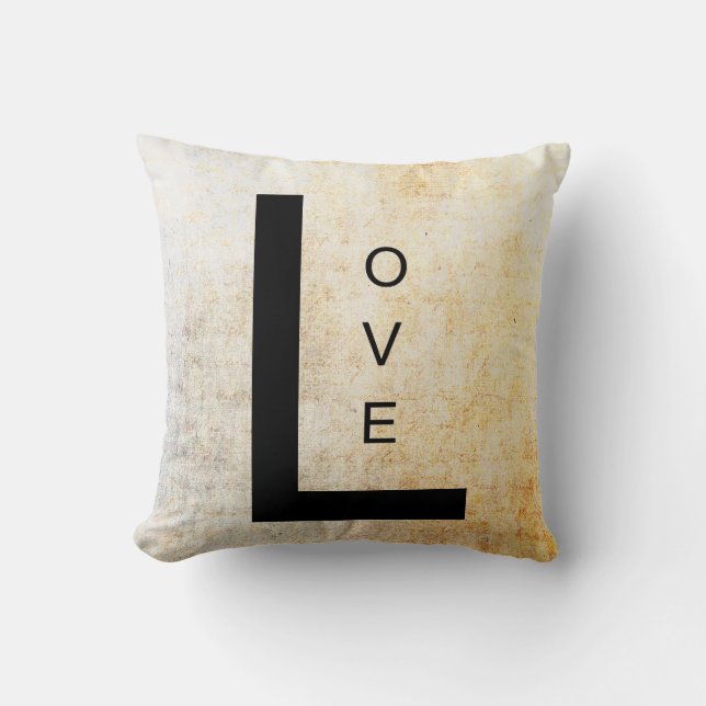 Inspirational Word Art- Love Throw Pillow (Front)