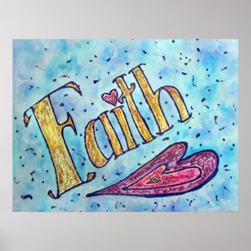 Inspirational Word Faith Poster