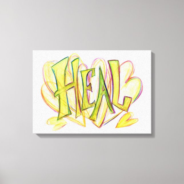 Inspirational Word Heal Art Canvas Print (Front)