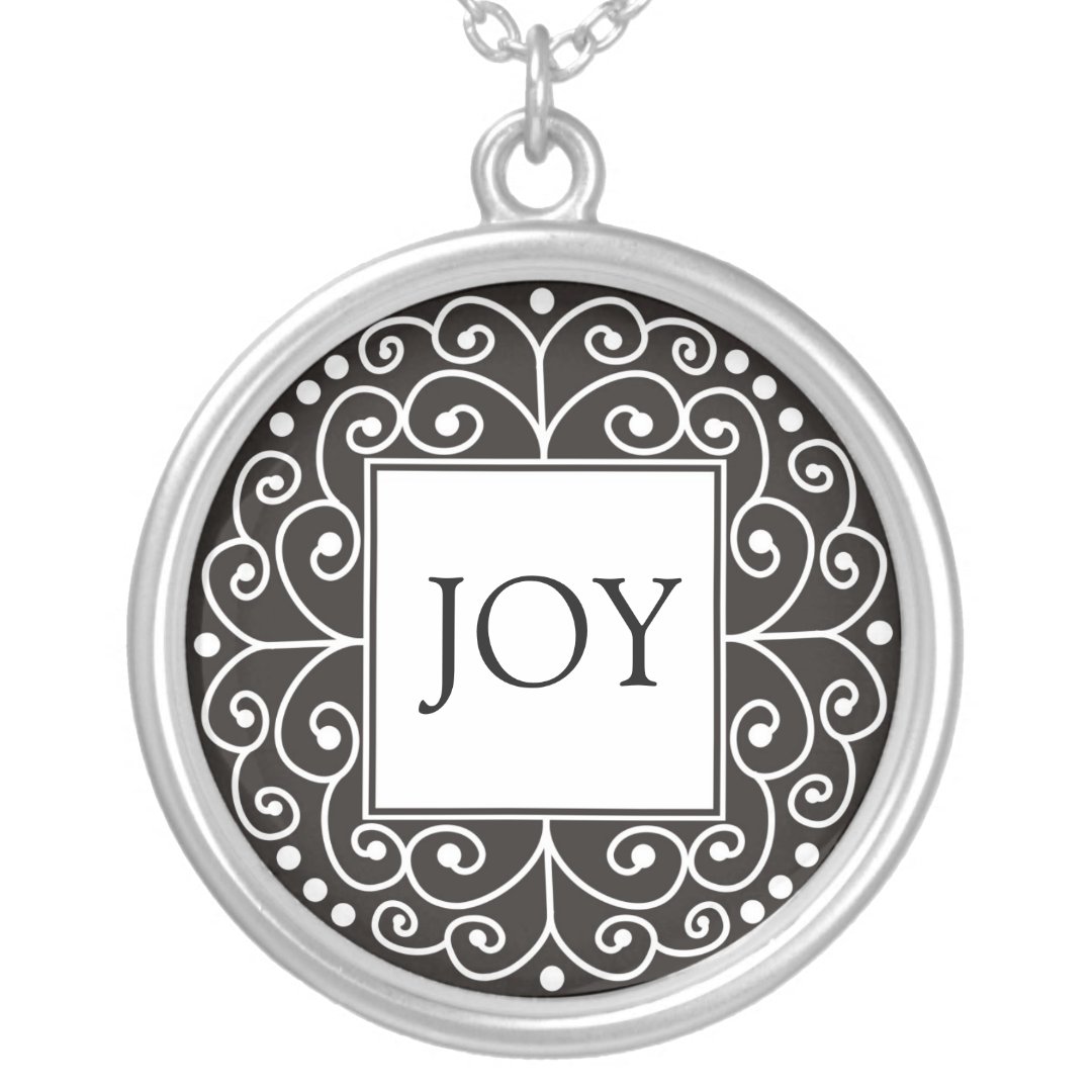 Inspirational Word JOY Pendant Zazzle