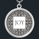 Inspirational Word - JOY Pendant<br><div class="desc">Wear a word pendant with the inspirational word JOY to motivate and inspire yourself or give it as a unique and memorable gift for your family and friends.The message necklace with the original designs combine inspiration with beauty . You can also customize the sterling silver pendant with your favorite inspirational...</div>