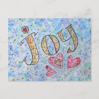 Inspirational Word "Joy" Postcard