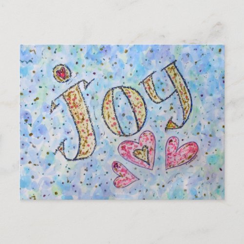 Inspirational Word Joy Postcard