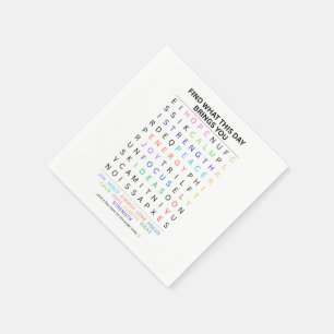 Inspirational Word Search – Daily Positive Words Napkins
