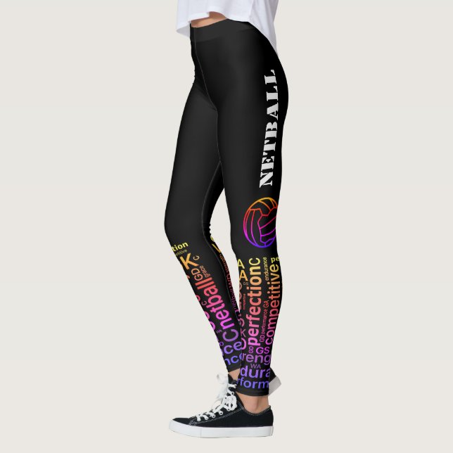 Inspirational Words and Positions Netball Leggings (Left)