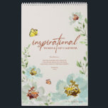 Inspirational Words & Art Nature Inspired Custom  Calendar<br><div class="desc">Brighten every month with uplifting quotes and original watercolor florals, nature-inspired illustrations in this beautifully designed Inspirational Words & Art Calendar by artist Lorena Depante. Featuring unique monthly spreads filled with motivational messages and delicate artwork, this vertical wall calendar brings encouragement and charm to your space year-round. Ideal for home,...</div>