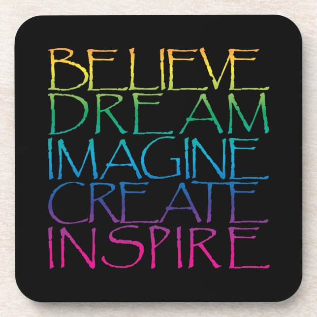 Inspirational Words Beverage Coaster (Front)