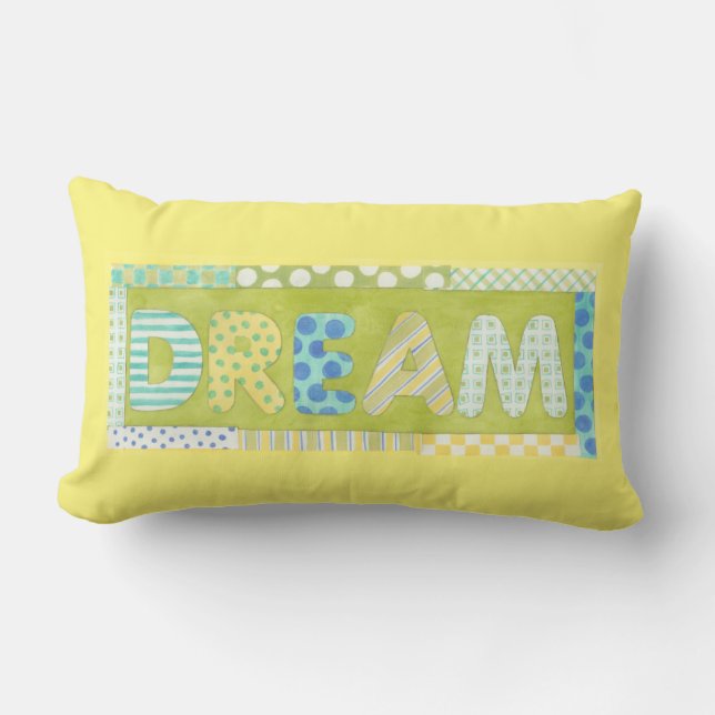 Inspirational Words by Megan Meagher | Dream Lumbar Pillow (Front)