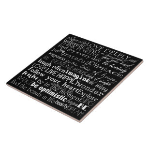 Inspirational Words Ceramic Tile