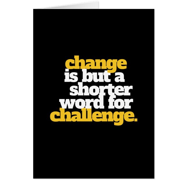 Inspirational Words Change and Challenge Cards (Front)