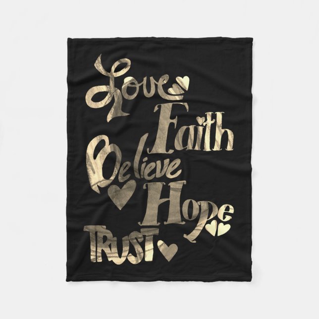 Inspirational Words Chemo Blanket (Front)