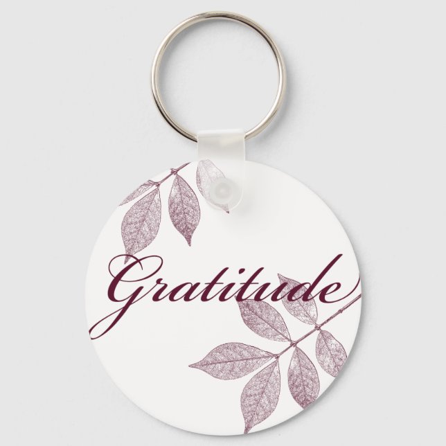 Inspirational Words Gratitude Keychain (Front)