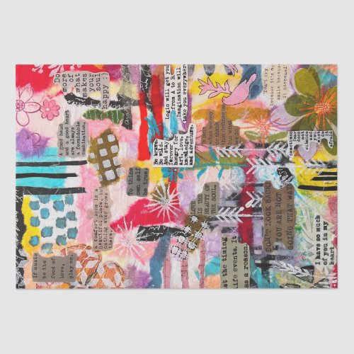 Inspirational Words Mixed Media Tissue Paper