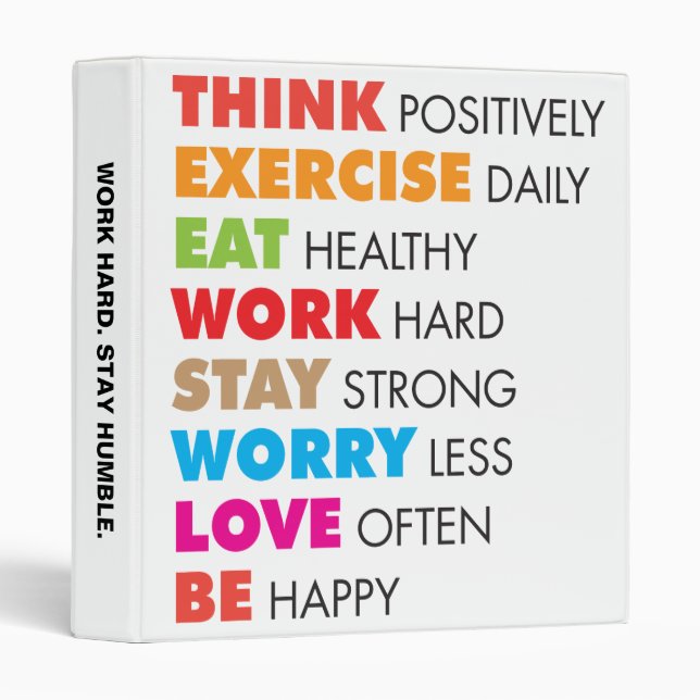 Inspirational Words - Motivational Binder (Front/Spine)