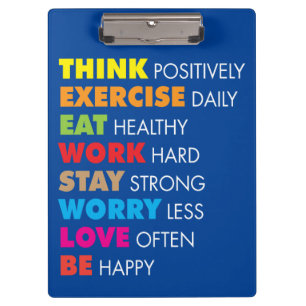 Inspirational Words - Motivational Clipboard