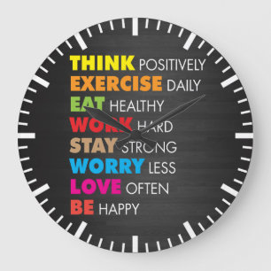 Inspirational Words - Motivational Large Clock