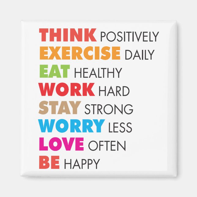 Inspirational Words - Motivational Magnet (Front)