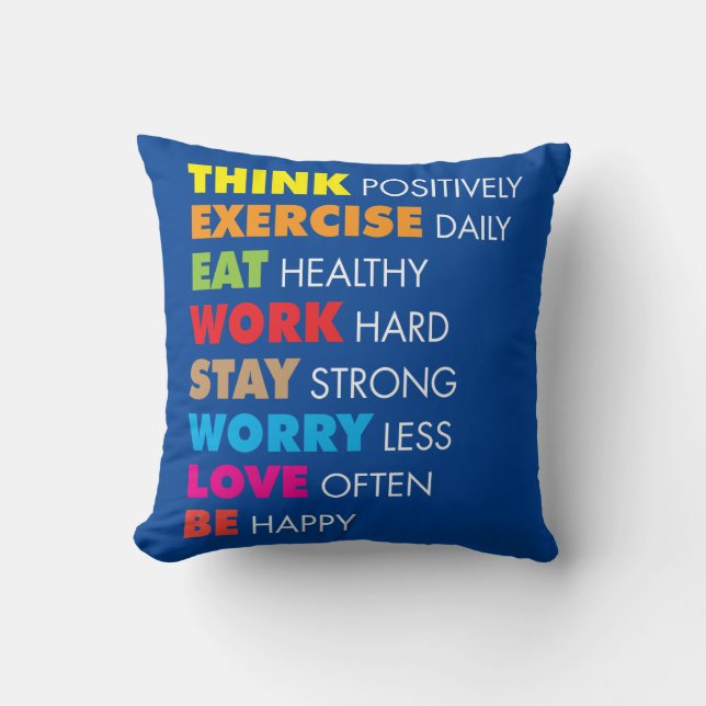 Inspirational Words - Motivational Throw Pillow (Front)