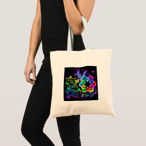 inspirational words pattern Tote Bag