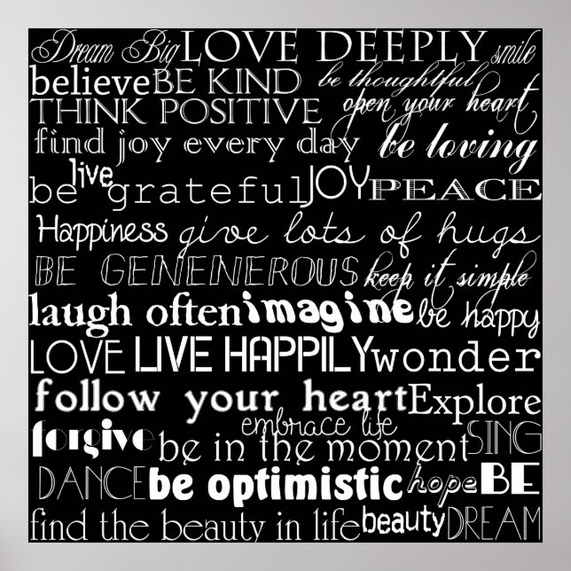 Inspirational Words Poster (Front)