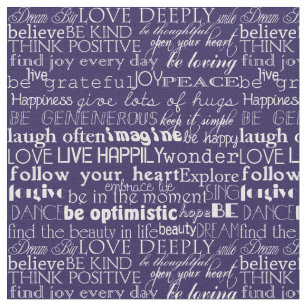 positive words fabric zazzle