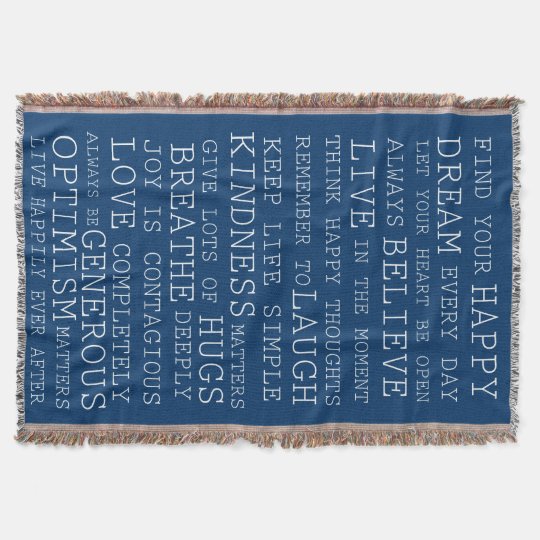 Inspirational Words Throw Blanket
