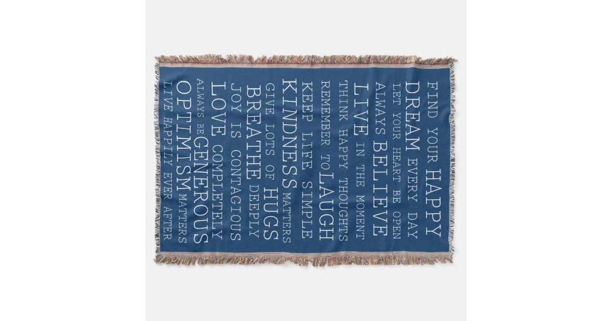 Inspirational Words Throw Blanket
