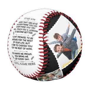 Inspirational Words To My Son with Custom 4 Photos Baseball