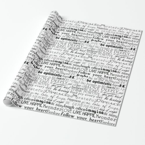 Inspirational Words Wrapping Paper