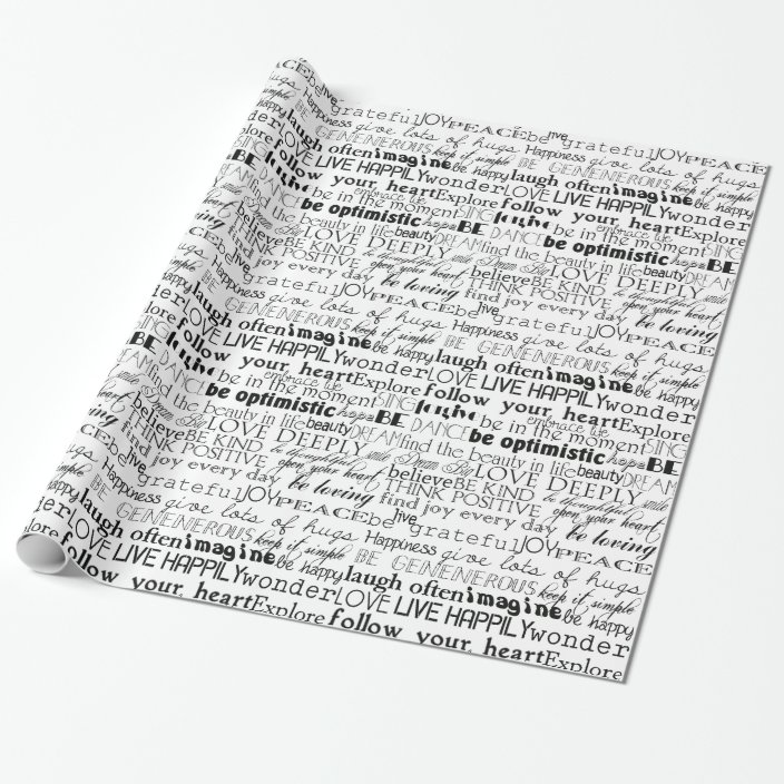 Inspirational Words Wrapping Paper