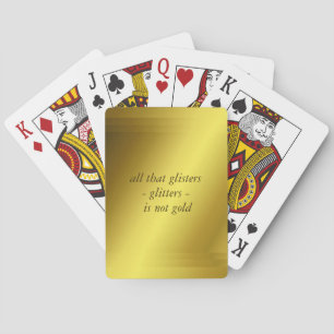 Inspirational Yellow Golden Gradient  Poker Cards