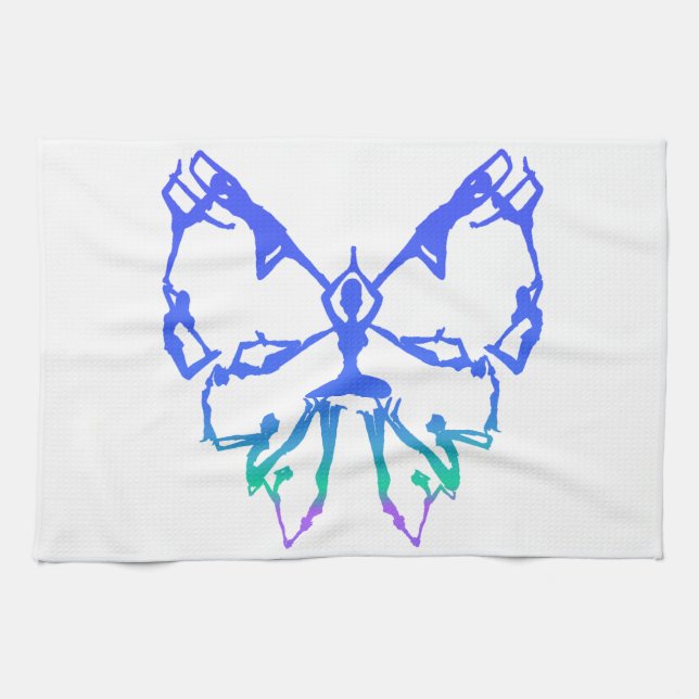 Inspirational Yoga Poses Butterfly New Beginnings Towel (Horizontal)