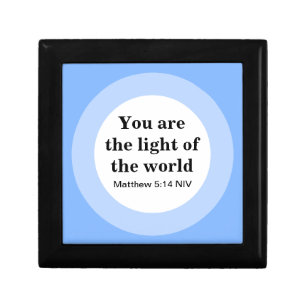 Inspirational You are the light of the World Blue Gift Box