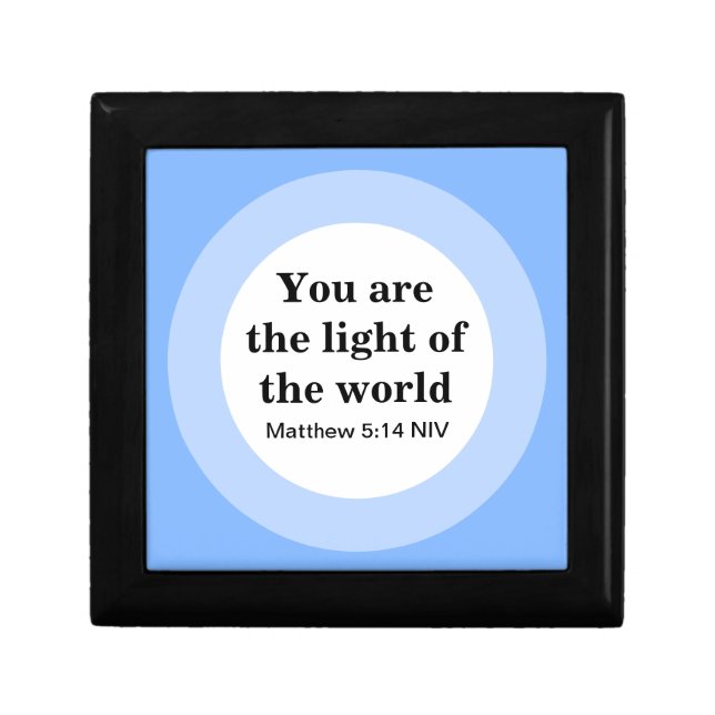 Inspirational You are the light of the World Blue Gift Box (Front)