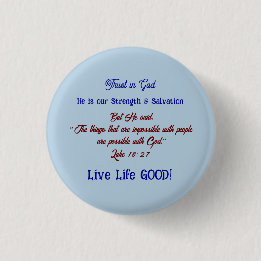 Inspirations Spiritual Trust in God Fun Button