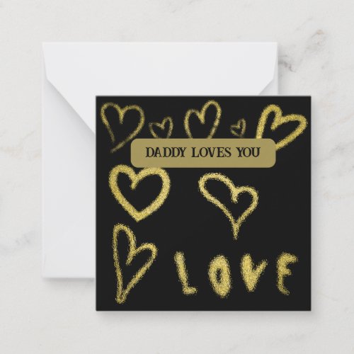   Inspire AP62 DADDY Kindness gold Note Card