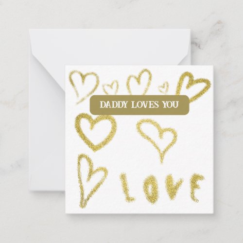  Inspire AP62 Kindness gold DADDY Note Card