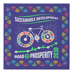 Inspire Change & Sustainability Goals Elegant Art Faux Canvas Print
