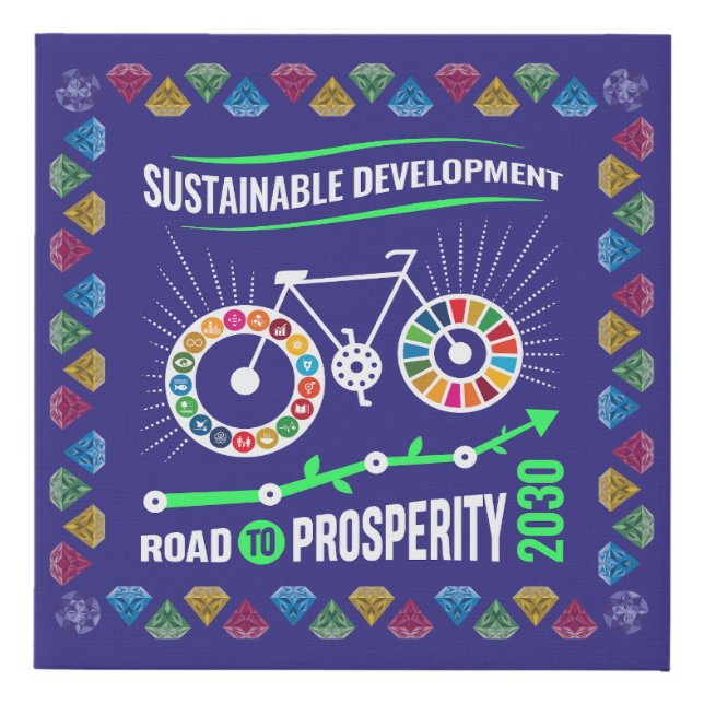 Inspire Change & Sustainability Goals Elegant Art Faux Canvas Print (Front)